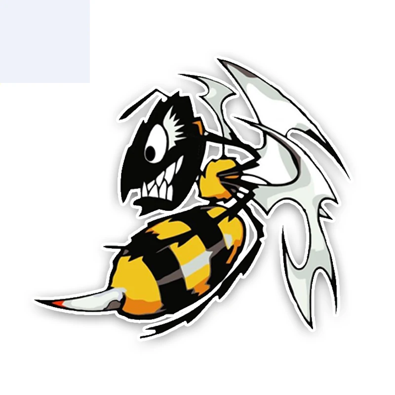 

Cartoon Car Sticker Lovely Angry Hornets Colored Reflective Waterproof PVC Decal Moto Auto Accessories,13cm*12cm