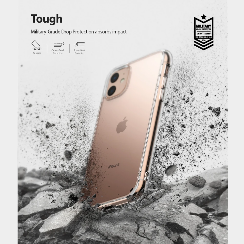 Ringke чехол Fusion для iPhone 11, прозрачный чехол из поликарбоната и мягкий чехол из ТПУ в стиле милитари, чехол для iPhone