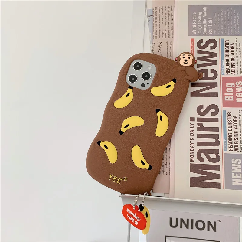

INS Cute Banana Monkey for Apple 12/11Promax Phone Case Iphone8plus iPhone 11 Cases Creative Phone Case iphone 8 plus case