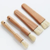 household kitchen brush barbecue oil brush round handle bristle brushes flat pastry baking brush kitchen cooking brush