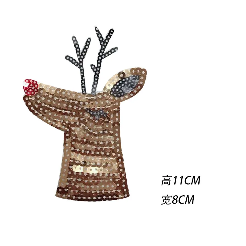 Железные нашивки с большими блестками одежда может использоваться в джинсах и