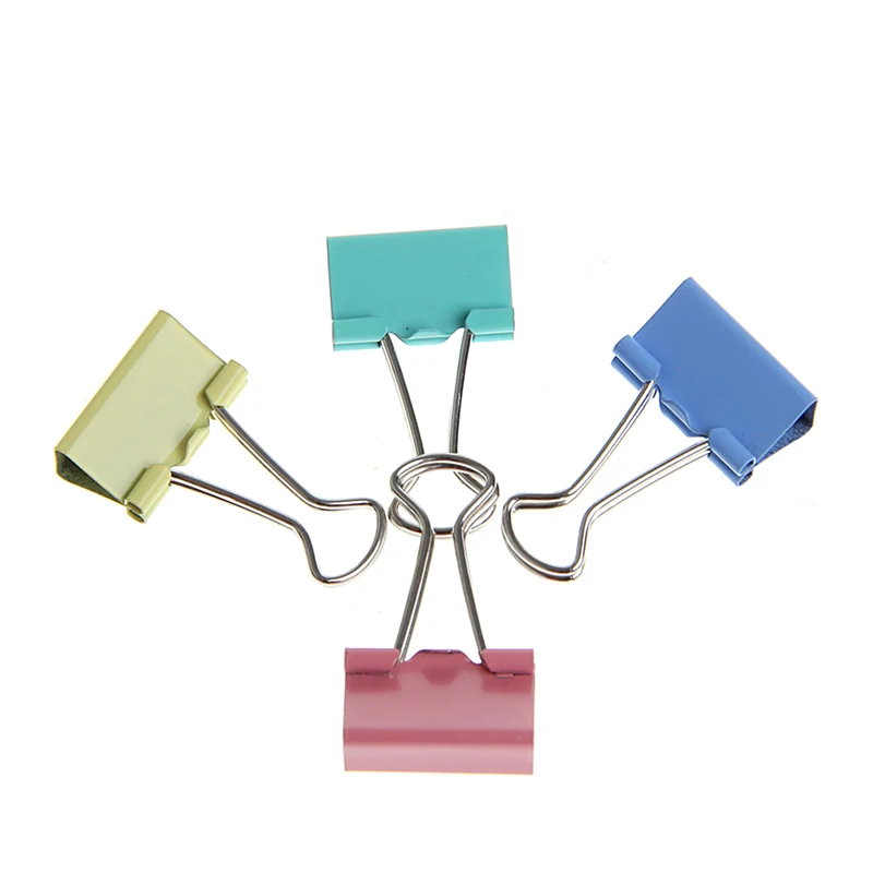 40 шт красочные металлические скрепки для бумаг канцелярские принадлежности 19 мм