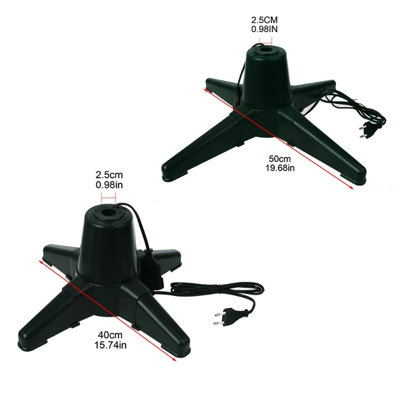 

EU Plug 40/50cm Christmas Tree Electric Rotating Base Stand Xmas Tree Bottom Support Holder Christmas Decoration Parts