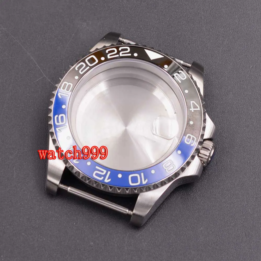 40 мм сапфировое стекло твердый стальной чехол для часов подходит Miyota 8215 DG2813 3804 ETA