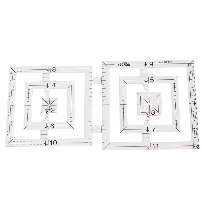 

DIY Tools Sewing Parts Ruler Patchwork Rules Quilting Rules Double-Square Ruler Twin Ruler