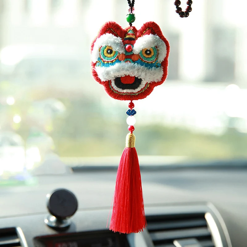 Китайский амулет удача Тигр Лев Дракон ожерелье DIY рукоделие легко вышивка набор