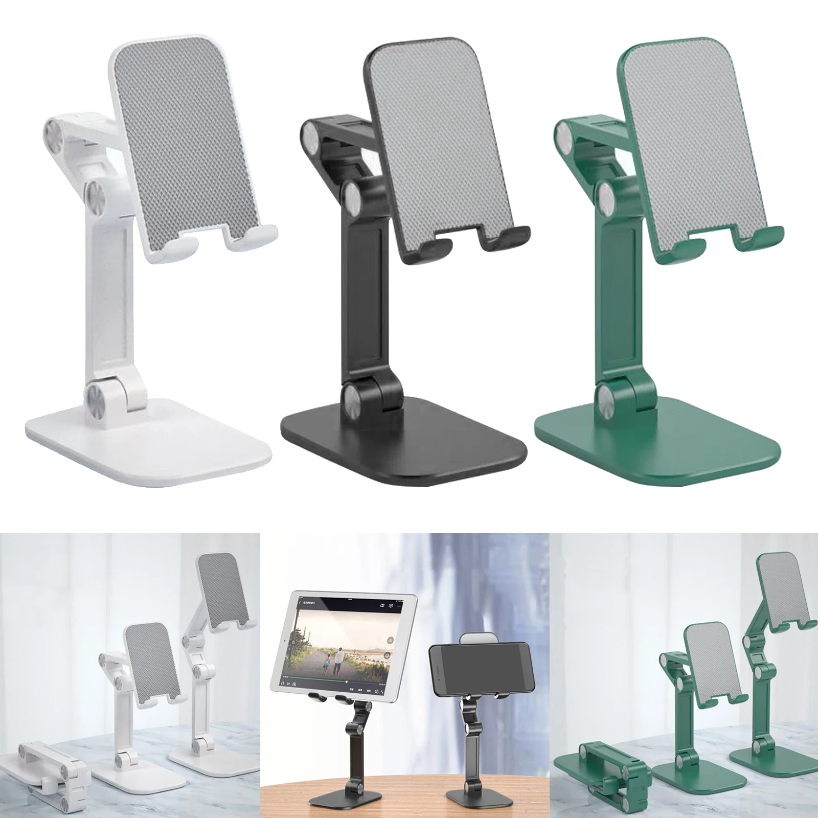 

Foldable Cell Phone Holder, Adjustable Cell Phone Stands Tablet Stand for Smart Phones and Tablets up to 12.9 inch