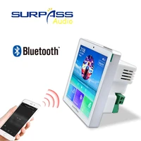 smart home audio system music player 24 channel 4inch mini touch screen wireless bluetooth in wall amplifier with fm radiousb