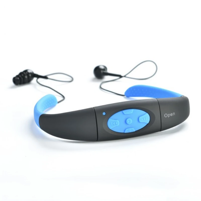 IPX8 водонепроницаемый 8 Гб подводный спорт MP3 музыкальный плеер шейные стерео наушники Аудио гарнитура с FM для дайвинга плавания 4 ГБ 8 ГБ