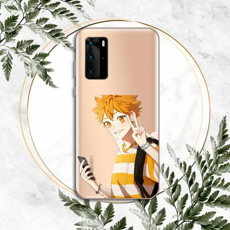 

Anime Haikyuu Love Volleyball Phone Case Transparent for Huawei P honor 8 10i 20 30 40 smart 2019