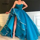 Женское вечернее платье без рукавов Sevintage, асимметричное платье из тюля, без бретелек, расшитое пайетками, для выпускного вечера, в стиле Саудовской Аравии, 2020