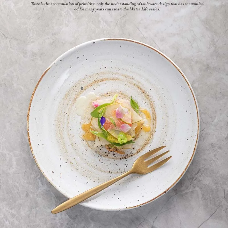 

Western dishes, ceramic dishes, dishes, household flat dishes, Nordic pasta dishes, retro steak dishes