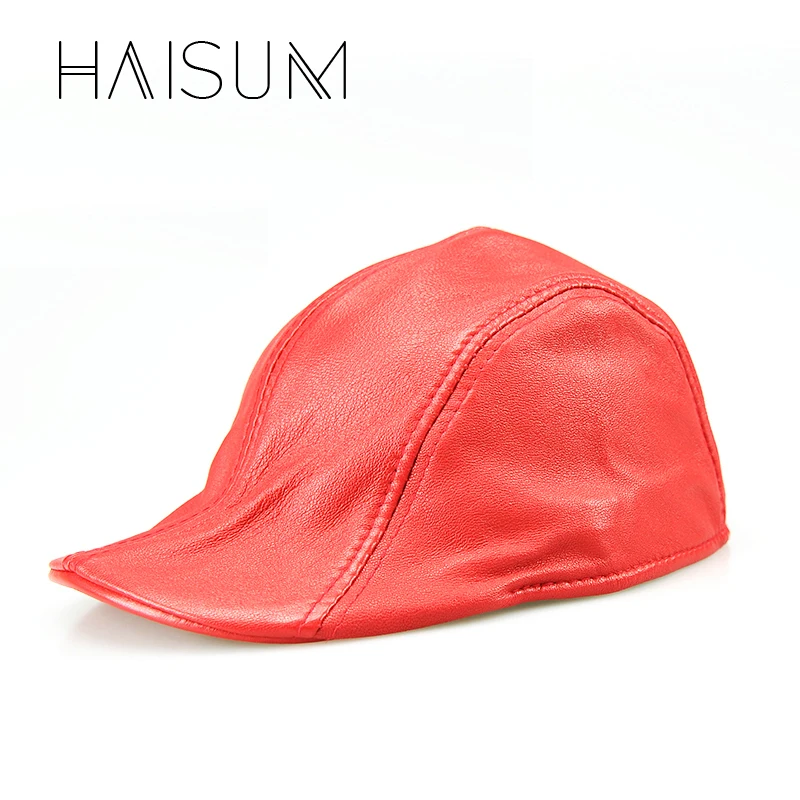 Распродажа 2018 однотонная мужская бейсболка из искусственной кожи 7 1/8 7/8 Haisum