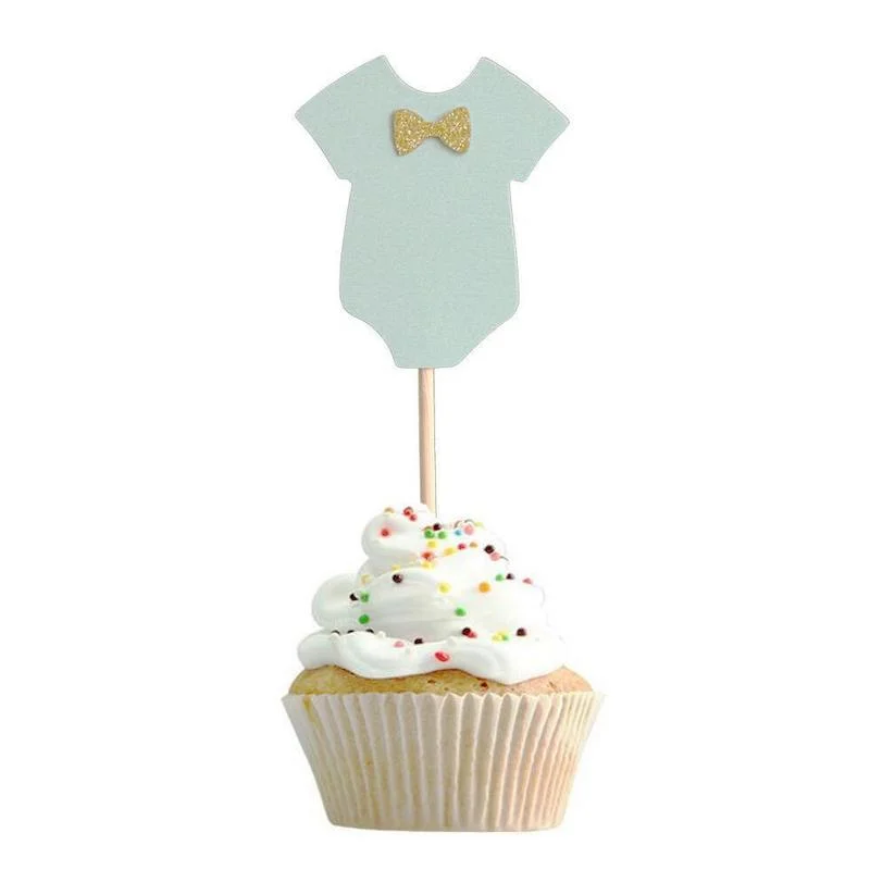 Baby Shower Decorations Its A Boy Girl Clothes Cupcake Cake Toppers Tools Birthday Party Decoration Kids DIY Shower-S | Дом и сад
