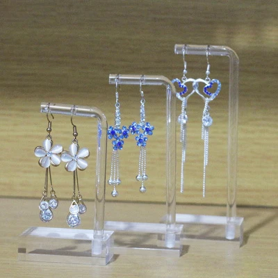 3pcs for each one Прозрачный акриловый висячие серьги Дисплей подставка для показа ювелирных изделий Чехол серьги ювелирные изделия Организатор Серьги реквизит ювелирные изделия стойки - Цвет: 3pcs for each one