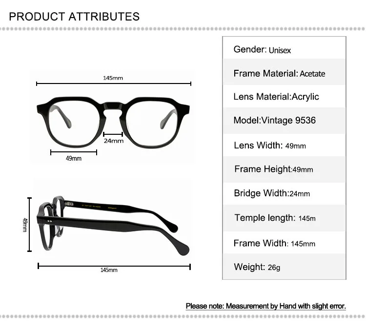 

Retro Handmade Acetate Glasses Frame Unisex Progressive Multi-focal Lens Optical Eyewear See Near Far Vintage Reading Eyeglasses