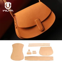 wuta 778 handmade gift womens retro saddle bag kraft paper template diy crossbody bag tools model leather craft
