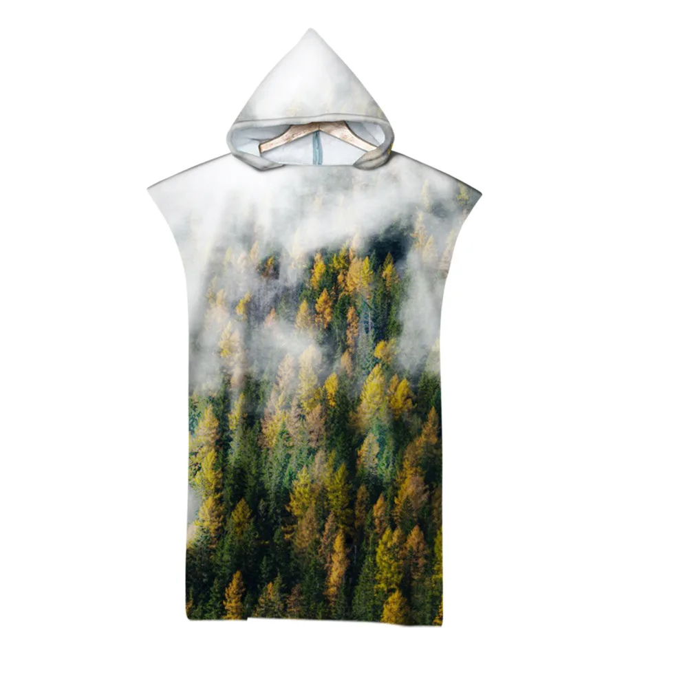 Пляжное полотенце Irisbell для взрослых банный халат плащи с капюшоном бассейна