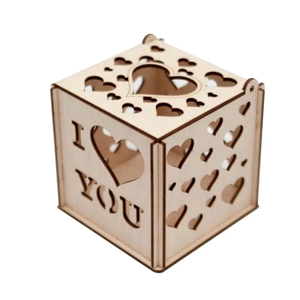 

Небольшая деревянная проекционная коробка с принтом «Я люблю тебя», подарок на день Святого Валентина, подарки на любовь, деревянная проекц...