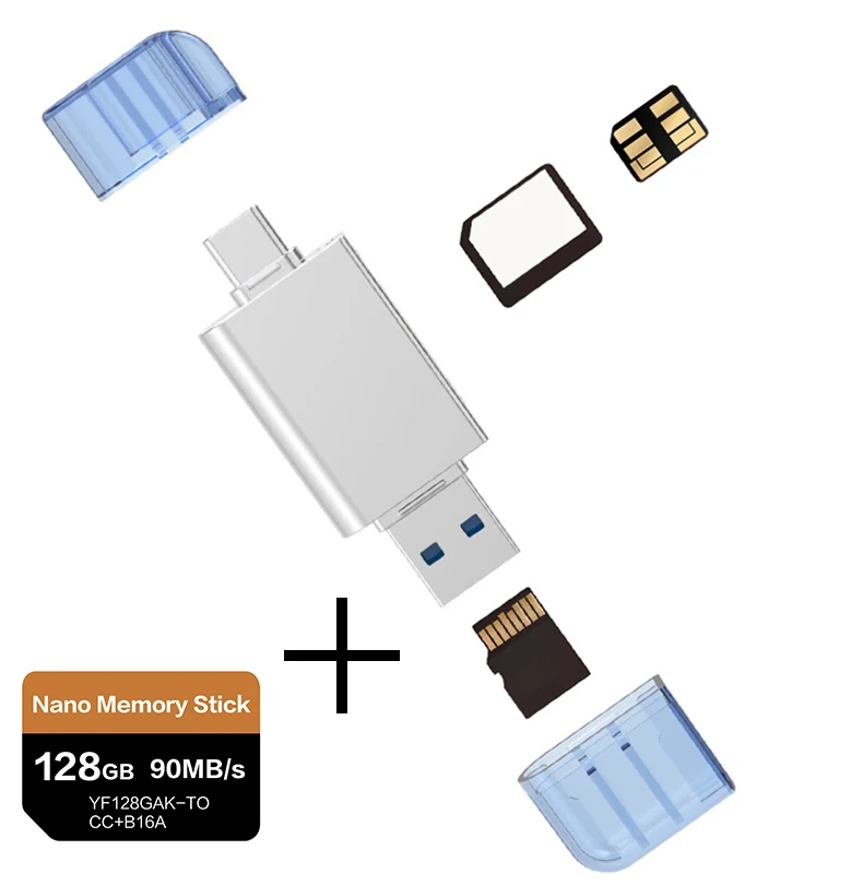 SILVER plus 128G UTHAI D39 для HUAWEI NM кард-ридер type-C к Micro SD/USB3.0 адаптер для Nano карты памяти 128G 90 МБ/с./с чтение для mate 20 Pro P30 - Цвет: SILVER plus 128G