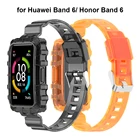 Новый ремешок для смарт-часов Huawei Band 6 Honor Band 6, сменный ремешок из мягкого ТПУ для смарт-часов Huawei Band 6