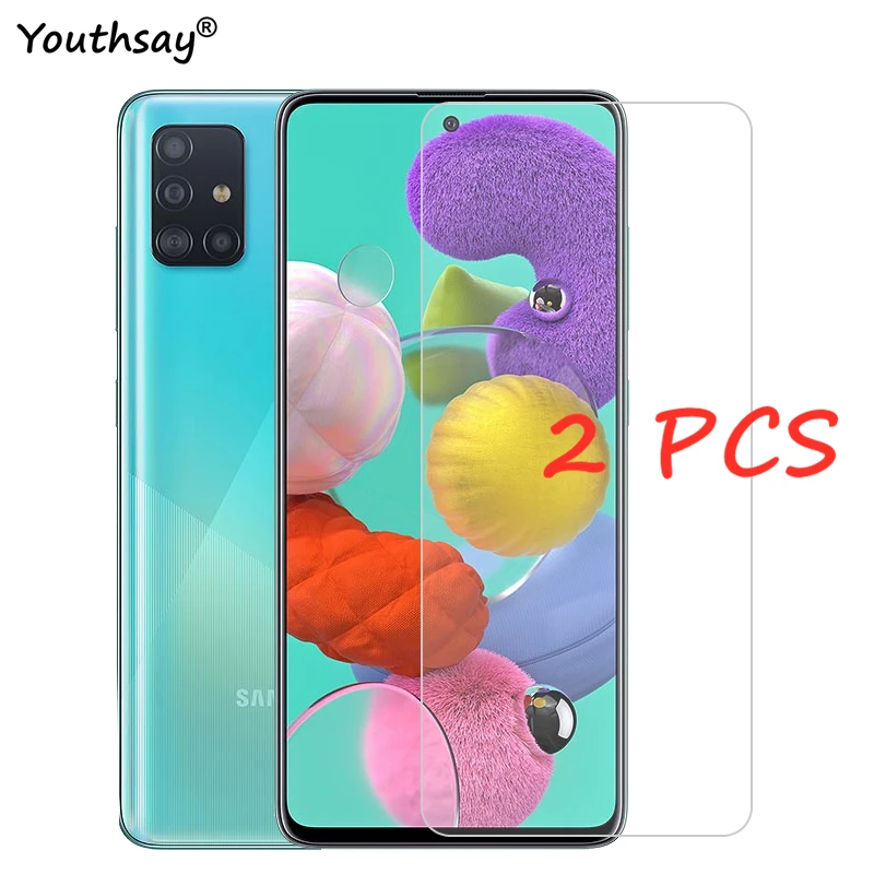 2 шт Для Samsung Galaxy A51 стекло для Закаленное Защитная пленка A51|Защитные стёкла и
