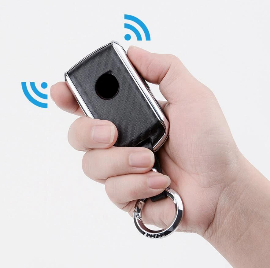 Автомобильный кожаный чехол для ключей из углеродного волокна Volvo XC40 XC60 S90 XC90 V90 2017