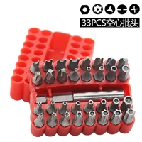 33pcs screws security tamper proof spanner star hex torx wing screwdriver bits with 14 6 35mm magnetic holder drill tools