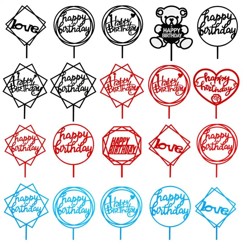 Подарочная карточка для торта на день рождения несколько стилей|Товары