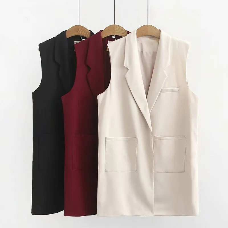 Женская мода корейский 5Xl размера плюс карманы жилет Повседневный без рукавов