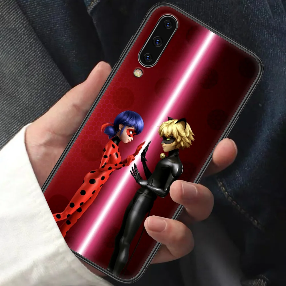 

Seven Star Ladybug Girl Phone Case For Samsung Galaxy A10 A20 A30 E A40 A50 A51 A70 A71 A J 5 6 7 8 2016 2017 2018 black Shell