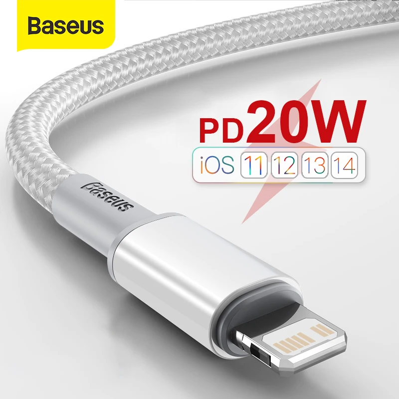 USB-кабель Baseus 20 Вт для iPhone 12 11 Pro Max XR 8 PD быстрая зарядка зарядный кабель MacBook iPad Type-C |