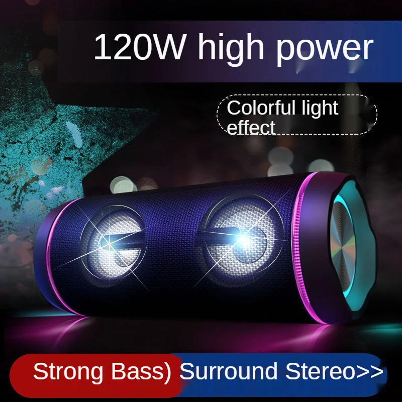 

120w Forest Sound M8 Bluetooth Speaker Subwoofer High Power Speaker RGB Spotlight Outdoor Waterproof High Fidelity Sound Quality