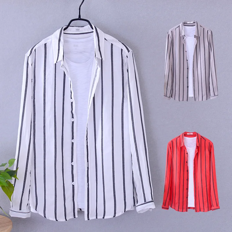 

Мужские 100% льняные рубашки с длинным рукавом Повседневные обтягивающие рубашки высокого качества мужские деловые льняные рубашки