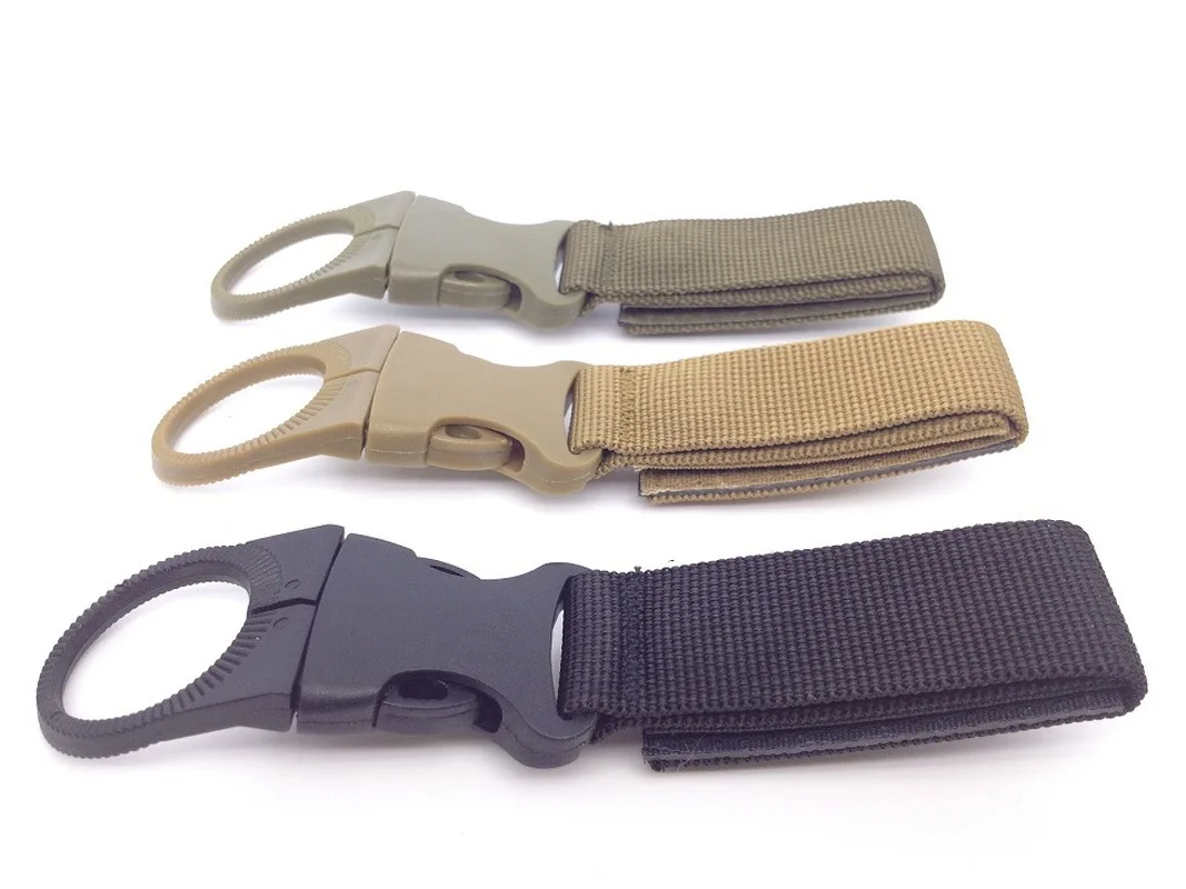 

Outdoor Multifunction Portable Buckle Hook Camping CarabinerTactical Gear Water Bottle Holder Belt Clip Military Nylon Webbing