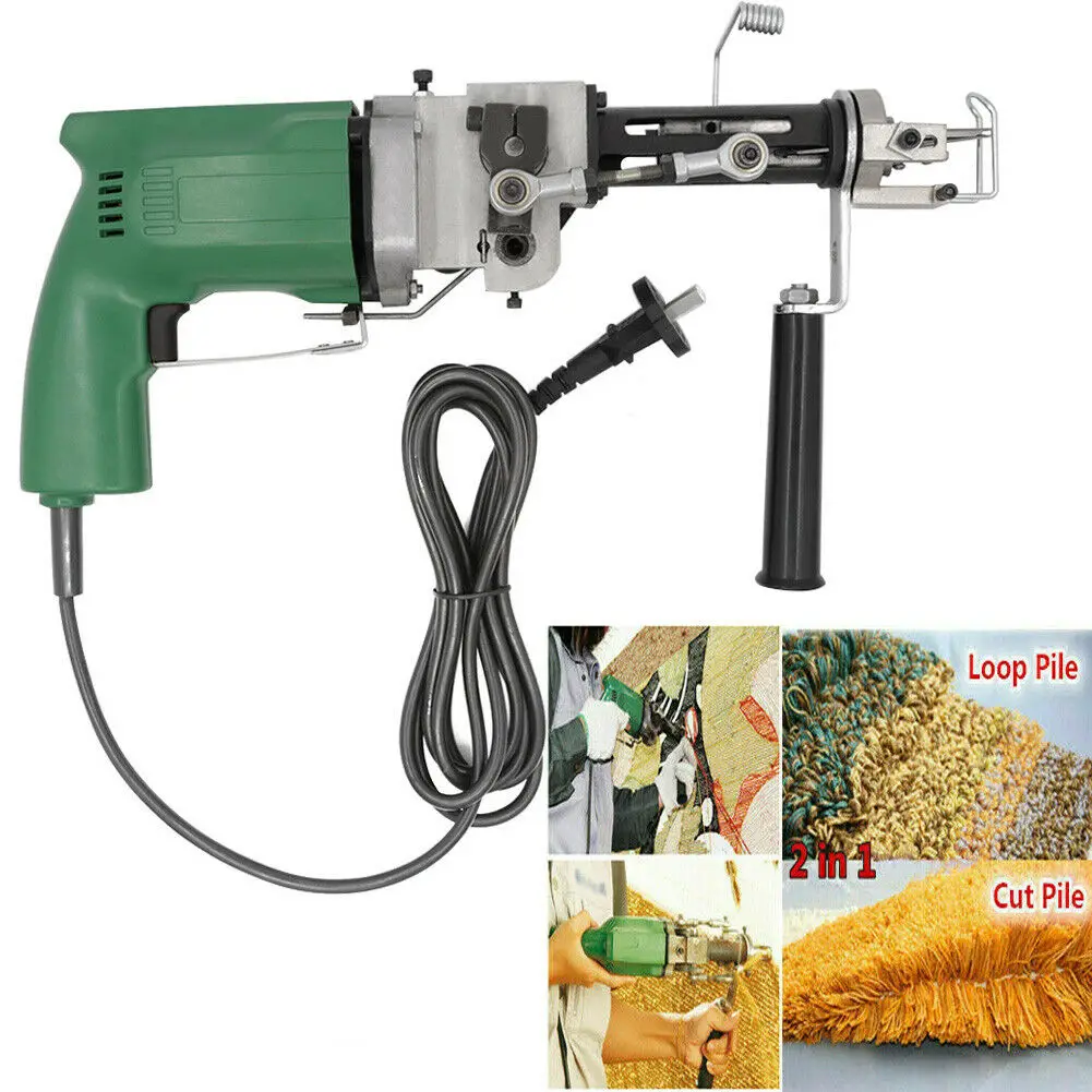 

Electric Carpet Hand Tufting Gun Cut Pile Loop Pile Weaving Flocking Rug Tufting Machine Cut Wall Tapestries Hand Tufting Gun