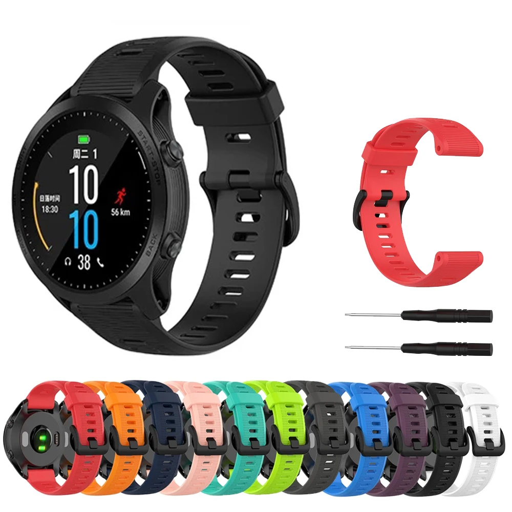 

New Fashion Sports Silicone Watch Band Bracelet Strap For Garmin Forerunner 945 935 Fenix6 5 Plus Replacement Wristbands Soft