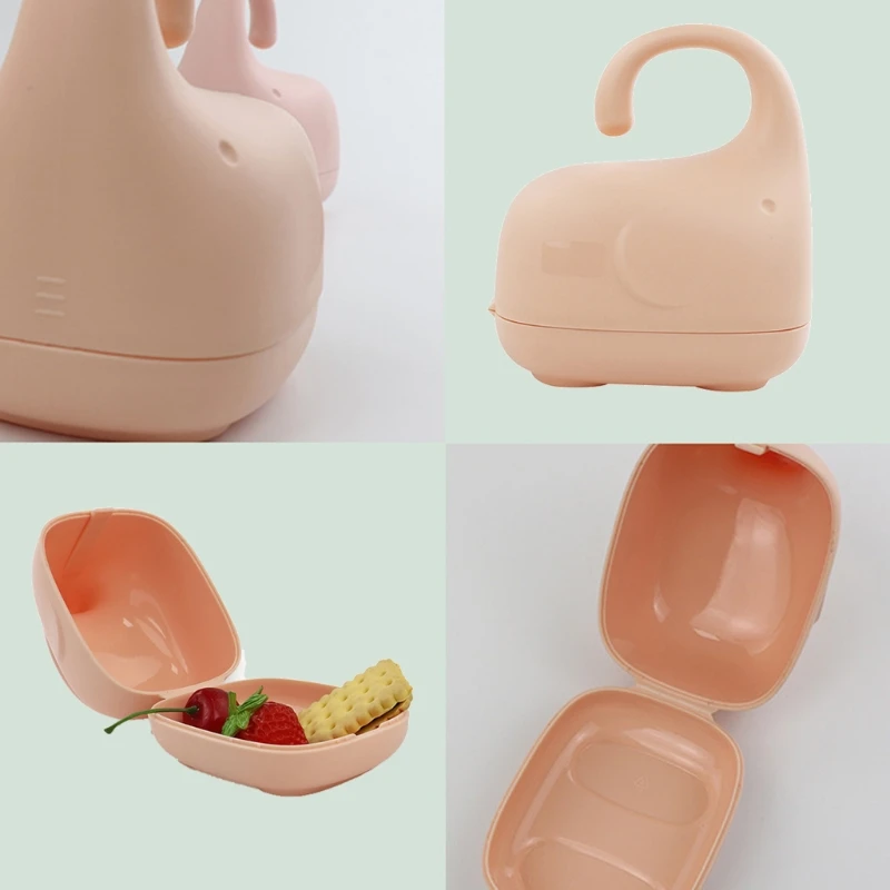 

Portable Baby Pacifier Box Dustproof Cute whale-Shaped Pacifier Snack Travel Storage Box Safe PP Nipple Holder Case