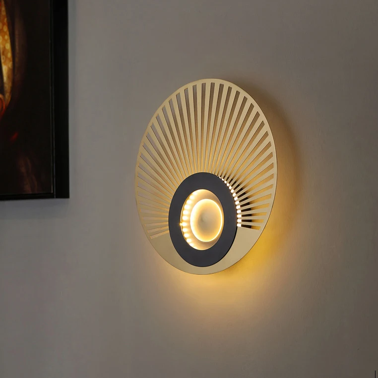 Круглые светодиодные лампы Волшебное колесо в стиле пост модерн настенный