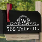 Персонализированная наклейка на почтовый ящик с именем, украшение для дома, настенные наклейки, украшение для почтового ящика с именем на заказ, уличный дизайн M438