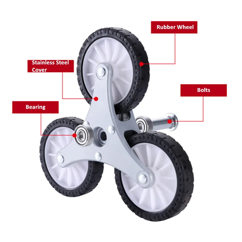 Сменное резиновое колесо ALWAYSME для подъема по лестнице тележки и тележка