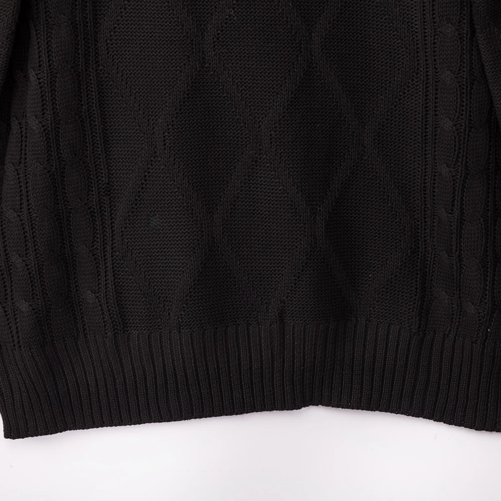 

Autumn and winter three-color half-high collar long-sleeved loose sweater