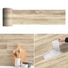 Водостойкая напольная наклейка s, самоклеящиеся обои из ПВХ с текстурой древесины, Настенная Наклейка для ванной, Настенная Наклейка сделай сам, украшение для дома