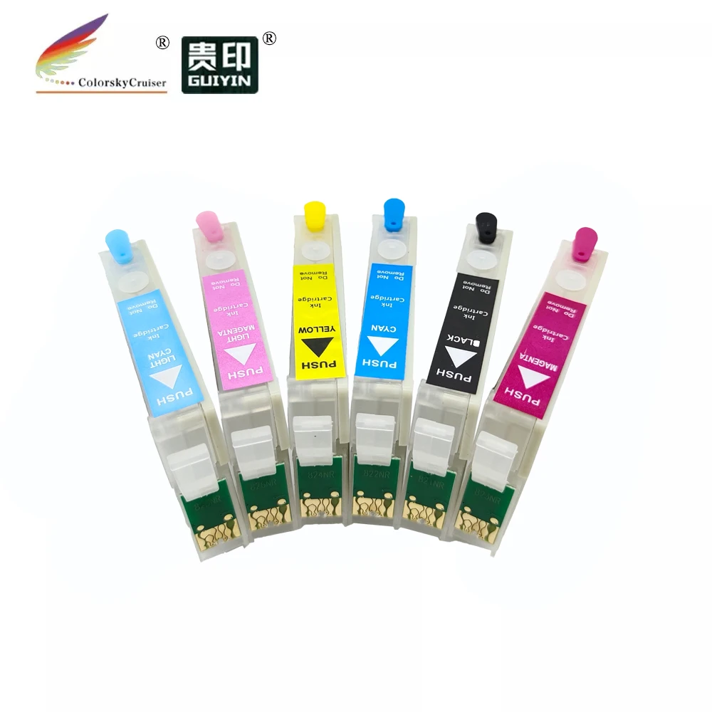 

(RCE-IC6CL50) refillable refill ink cartridge for Epson IC6CL50 PM-A840 PM-A840S PM-A920 PM-A940 PM-D870 bk/c/m/y/lc/lm