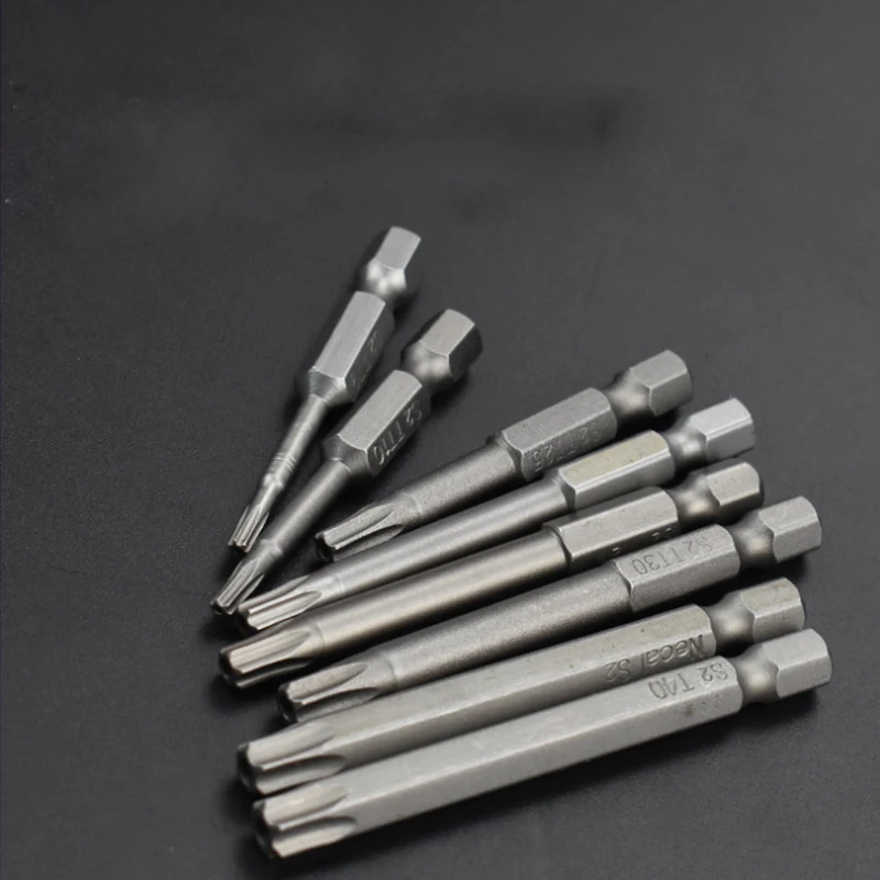 1 шт. 65 мм Длинный Сливовый цветок партия Электрический 6 точек с отверстием Torx Бит