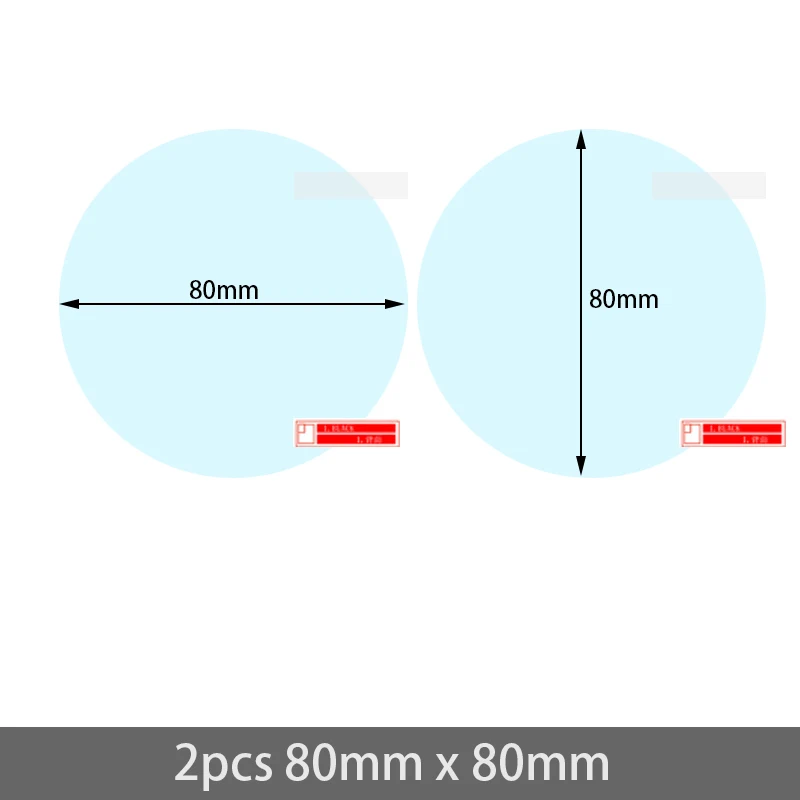 2pcs 80mm x 80mm Для peugeot 508 508sw 508GT RXH 2010- полное покрытие противотуманная пленка зеркало заднего вида дождестойкий аксессуары 2012 - Название цвета: 2pcs 80mm x 80mm