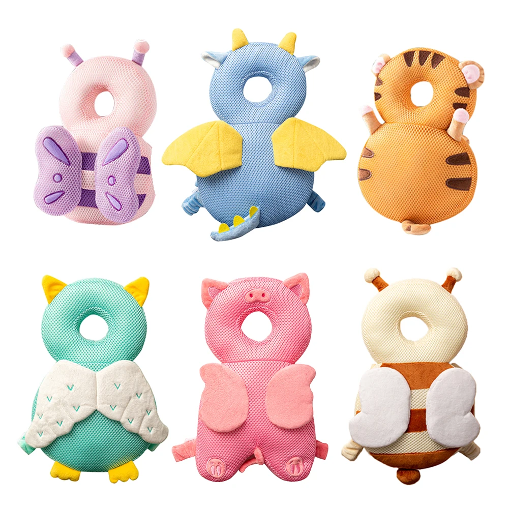 

Newborn Toddler Baby Head Protection Pad Cushion Headrest Cartoon Soft Security Pillows Angel Backpack Fall Protection