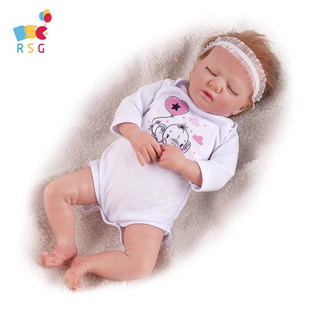 

Кукла реборн RSG, 19,5 дюйма, Реалистичная кукла-младенец, Логан, глаза закрытые, тканевый корпус, виниловая кукла-Реборн, игрушка, подарок для д...