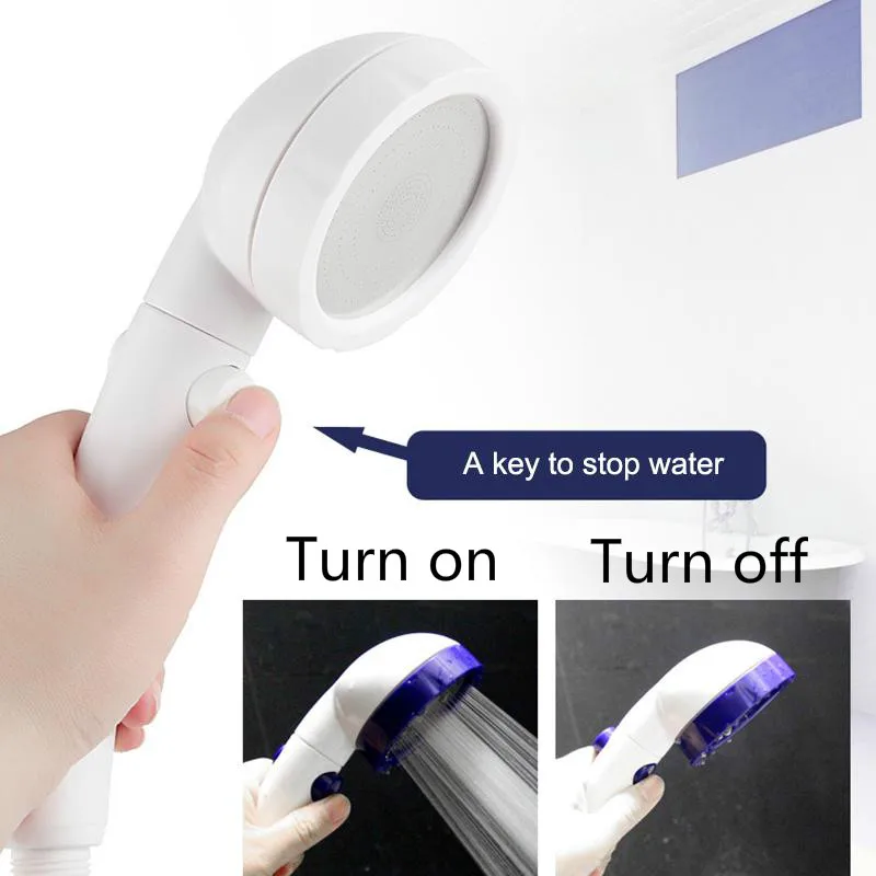 Насадка для душа высокого давления с 3 режимами работы регулируемая насадка