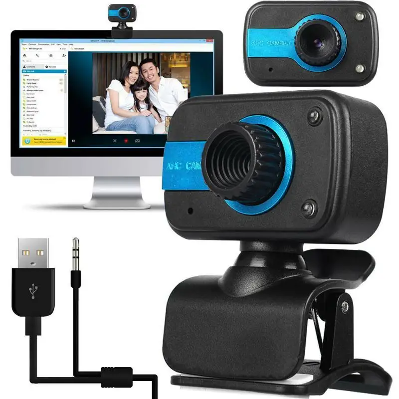 Веб камера для ПК HD 1080P веб с микрофоном вращающиеся камеры прямой трансляции